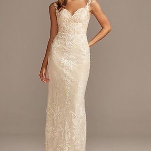 Davids Bridal detachable skirt wedding dress